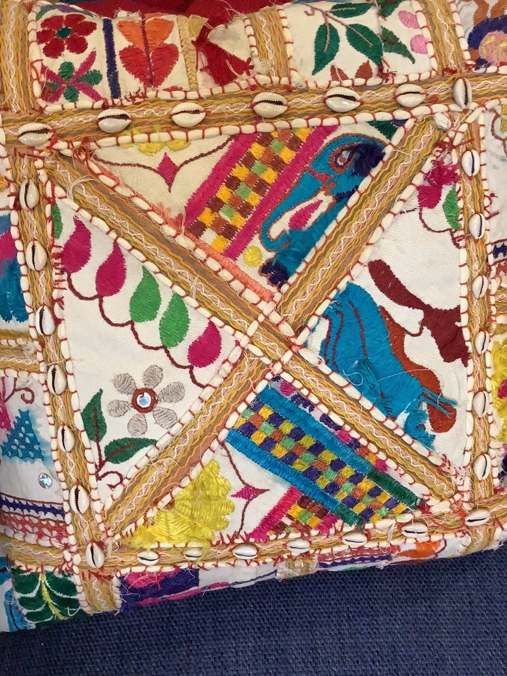 Embroidered Multicolor Women's Wristlet Clutch — Boho Chic